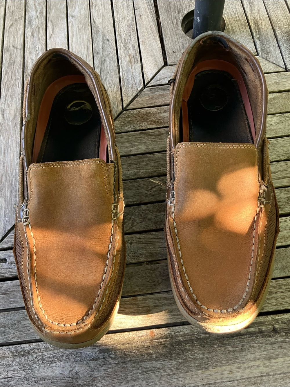 croft & barrow Men's Tan Leather Slip-On Driving Loafers